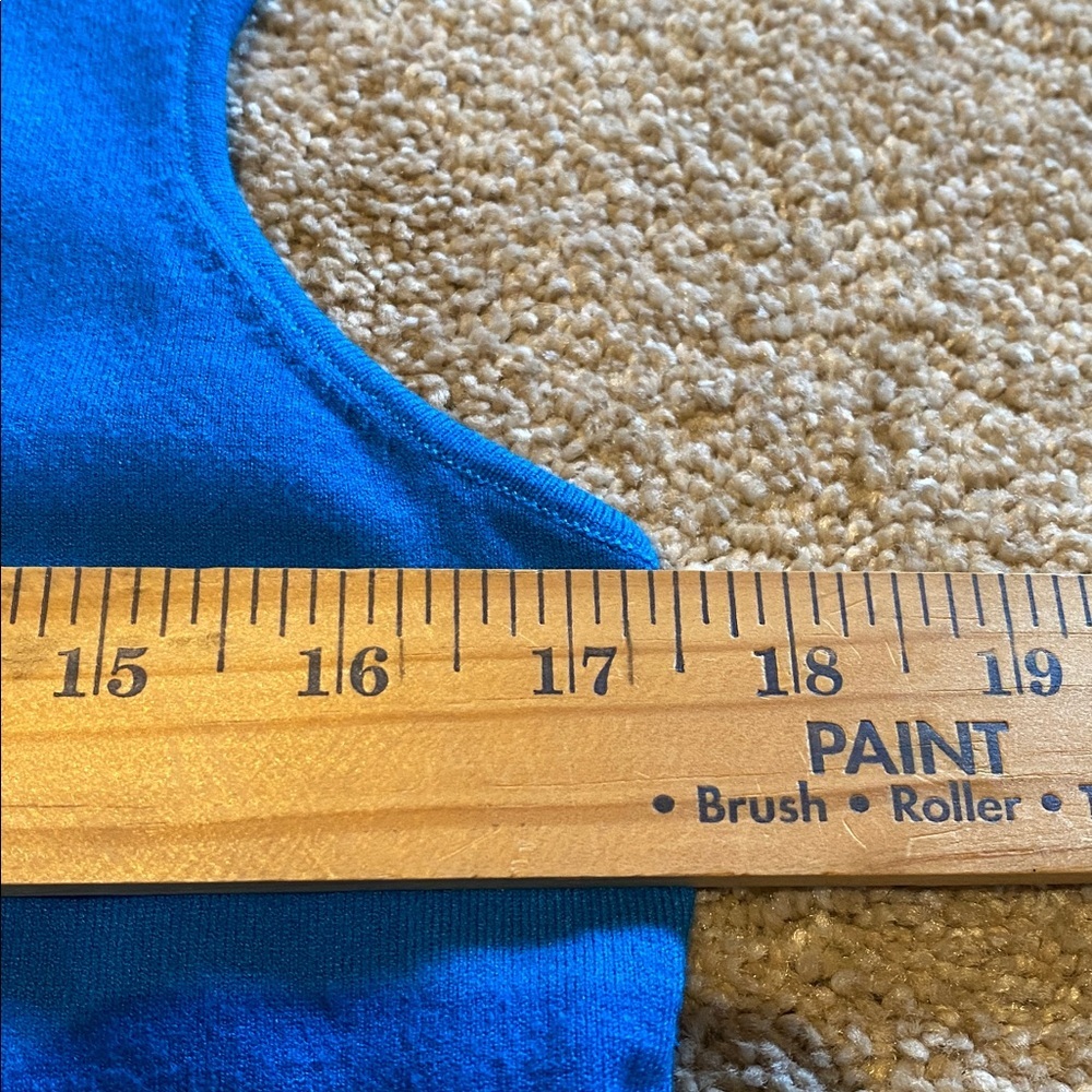 Per Se 2 Piece Matching Set Pull On Skirt & Tank Top Stretchy Blue Black Geo M - Picture 8 of 10